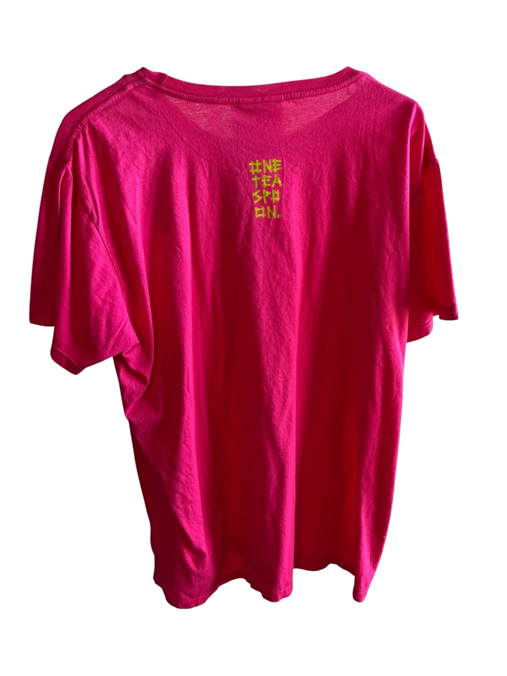 One Teaspoon Hot Pink Logo Short Sleeve Tee - Picture 3 of 4